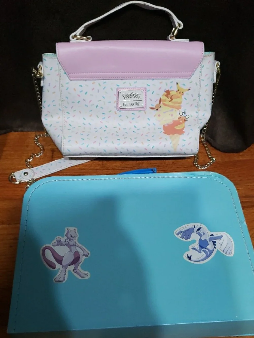 Pokemon Loungefly Crossbody Bag And Small Blue Case Kids Pikachu Authentic